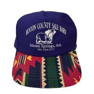 Vintage 90s cap western Benton County Sale Barn Siloam Springs Arkansas